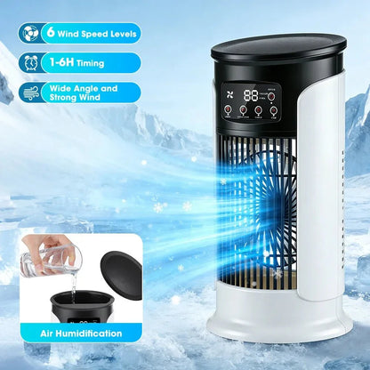FRESHWIND – Tragbarer 3-in-1-Luftkühler mit Luftbefeuchter und LED-Nachtlicht