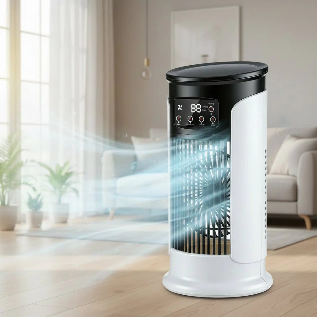 FRESHWIND – Tragbarer 3-in-1-Luftkühler mit Luftbefeuchter und LED-Nachtlicht