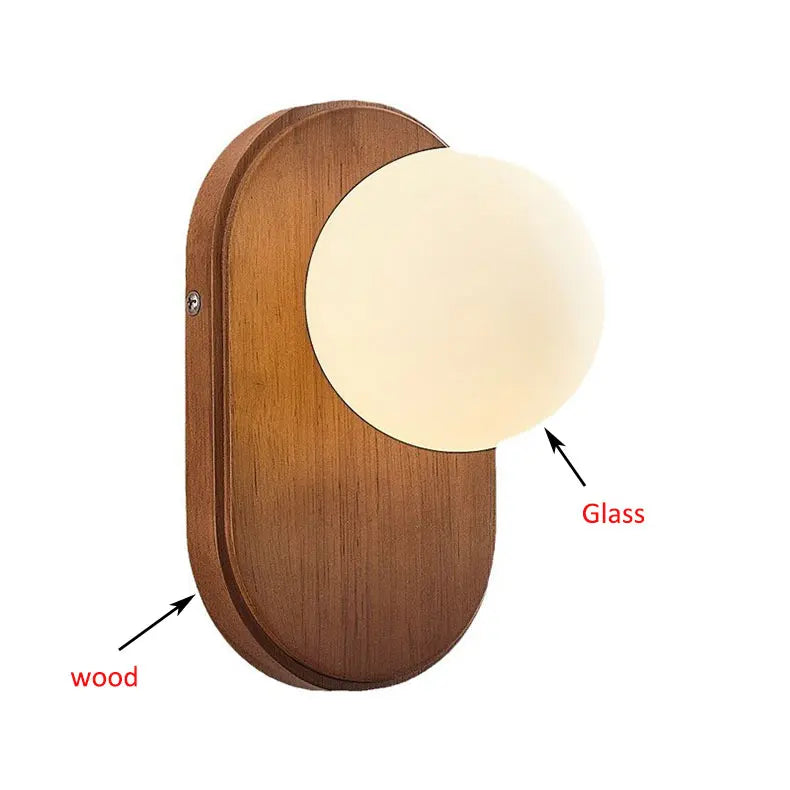ZenLight Hikari Wandleuchte – japanische Wandleuchte aus Massivholz mit Milchglas | Vintage-Nordic-Design