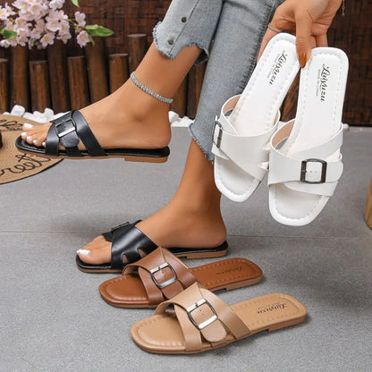 NORÉA – Damen-Sandalen mit Schnalle und Cut-out-Design