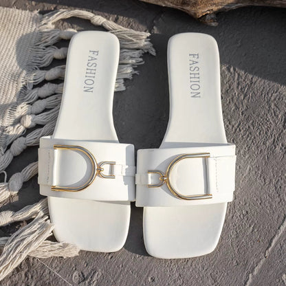 ELORIA – Damen-Pantoletten mit flacher Sohle