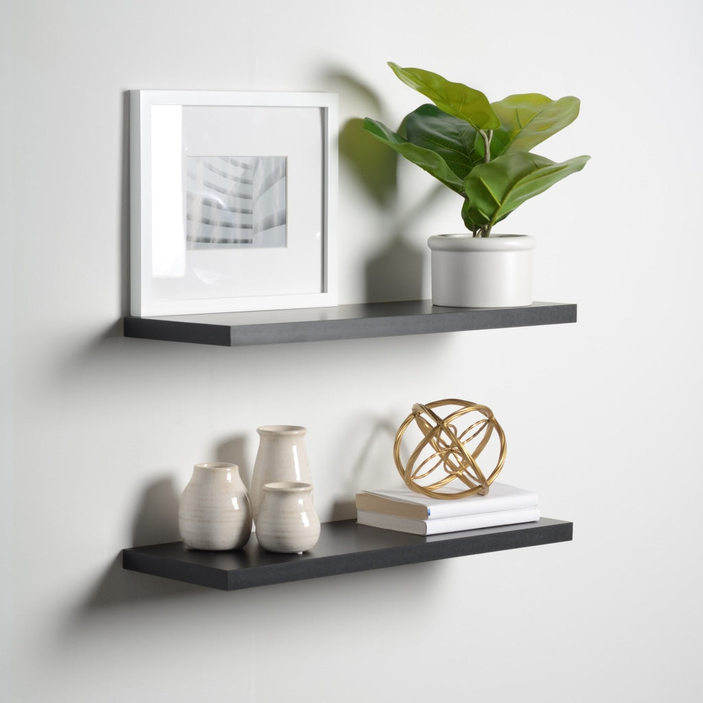 Schlanke Schwebende Regale MDP - Natürliches Holzdesign
