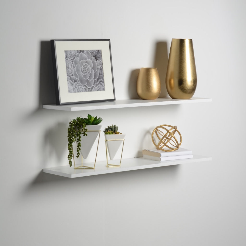 Schlanke Schwebende Regale MDP - Natürliches Holzdesign