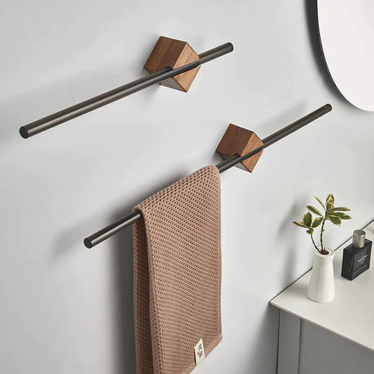 Schlanker Handtuchhalter Für - Natürliches Holzdesign