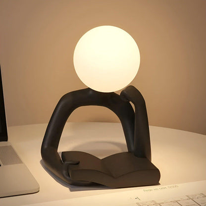 Skulpturale Luxuslampe mit abstraktem Motiv