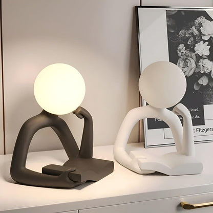 Skulpturale Luxuslampe mit abstraktem Motiv