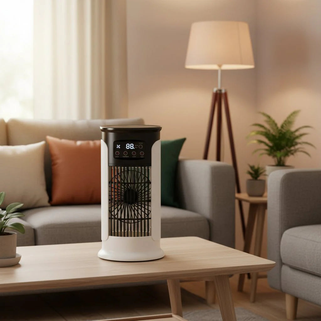 FRESHWIND – Tragbarer 3-in-1-Luftkühler mit Luftbefeuchter und LED-Nachtlicht