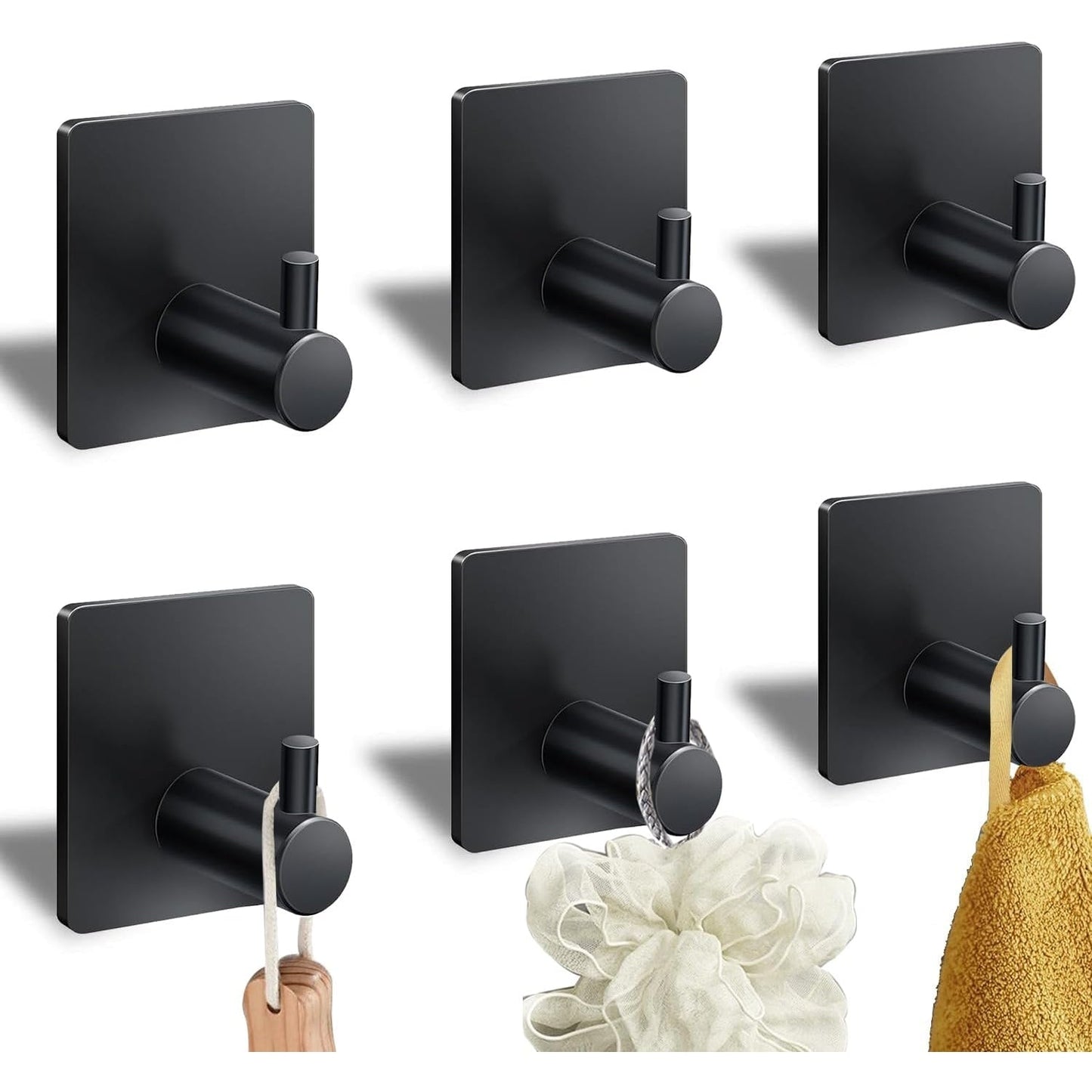 Selbstklebende Wandhaken Set - Edles Marmor-Design