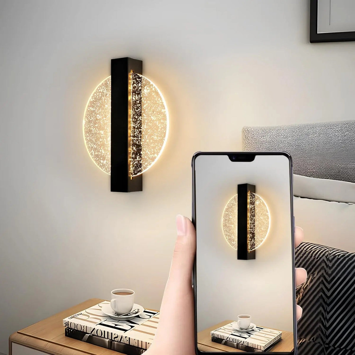 Raynora – Runde Wandleuchte mit LED-Beleuchtung