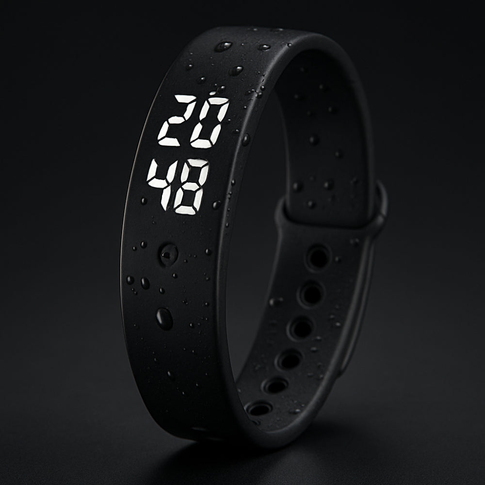 Wristora – Smartwatch mit digitaler Zeitanzeige und Temperaturüberwachung
