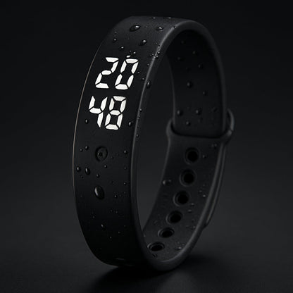 Wristora – Smartwatch mit digitaler Zeitanzeige und Temperaturüberwachung