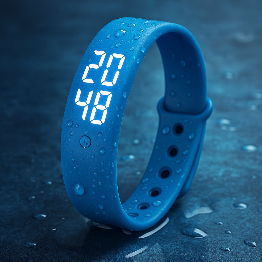 Wristora – Smartwatch mit digitaler Zeitanzeige und Temperaturüberwachung