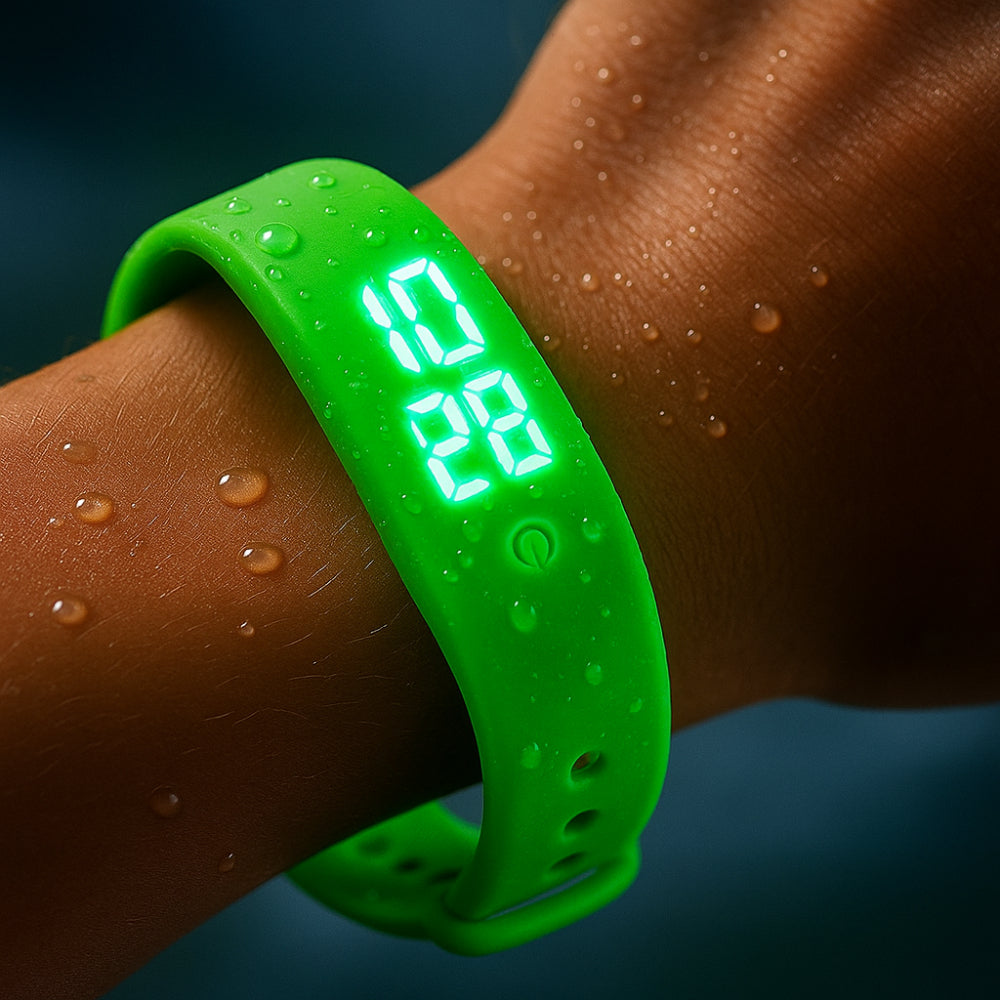 Wristora – Smartwatch mit digitaler Zeitanzeige und Temperaturüberwachung