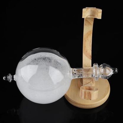 Sturmglobus Wettervorhersage - Natürliches Holzdesign