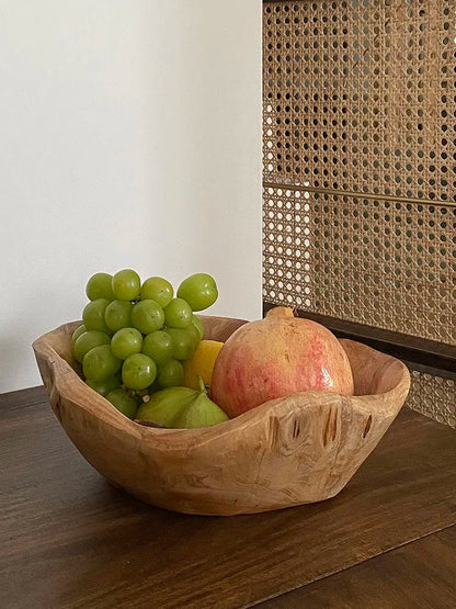 Unregelmäßige Obstschale Aus Naturholz - Premium Qualität