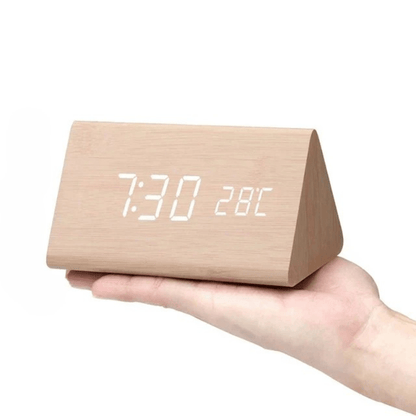 WOODSENSE – LED-Holzuhr mit Sprachsteuerung für eine stilvolle Zeitanzeige