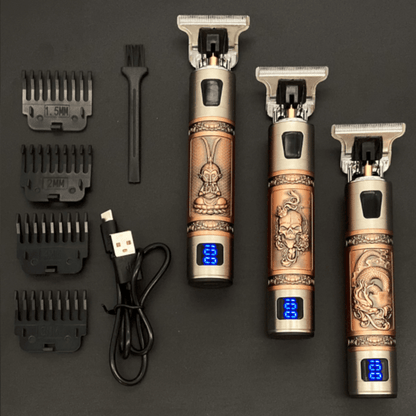 SKULLTRIM – Vintage Barttrimmer mit Akku und präzisem Schnitt für Bart und Haar