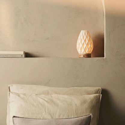 Vela Kabellose Tischlampe - Natürliches Holzdesign