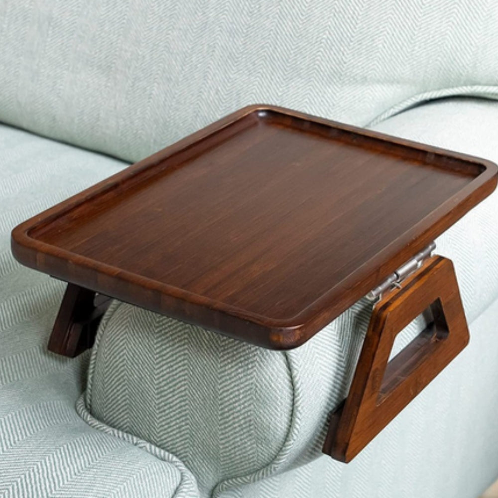 BambusTisch Klapp - Verstellbarer Tabletttisch für Snacks