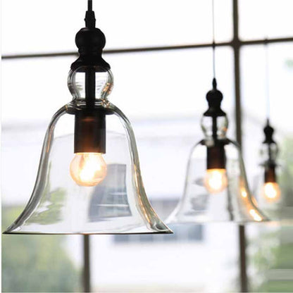 Vintage Glasglocken Pendelleuchte - Zeitloser Retro-Charme