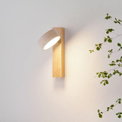 WabiSabi Travertin - Elegante Wandleuchte mit warmem Licht
