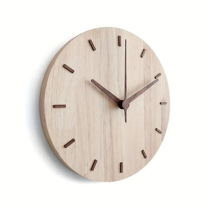 Nordische Wanduhr aus Walnussholz - Nordisches Design