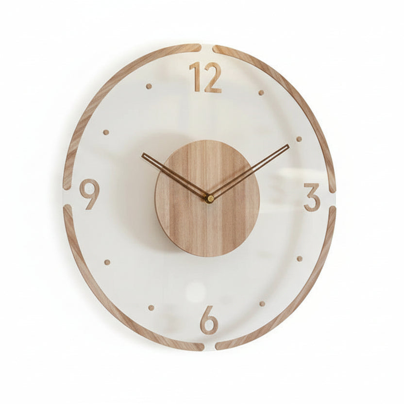 NORDIC CLOCK – Geräuschlose Wanduhr aus Holz im minimalistischen Design