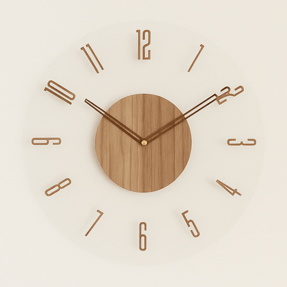 NORDIC CLOCK – Geräuschlose Wanduhr aus Holz im minimalistischen Design