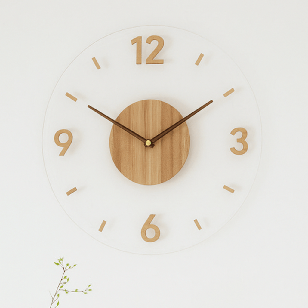 NORDIC CLOCK – Geräuschlose Wanduhr aus Holz im minimalistischen Design