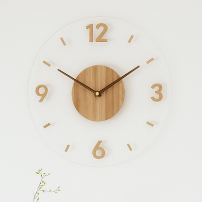 NORDIC CLOCK – Geräuschlose Wanduhr aus Holz im minimalistischen Design