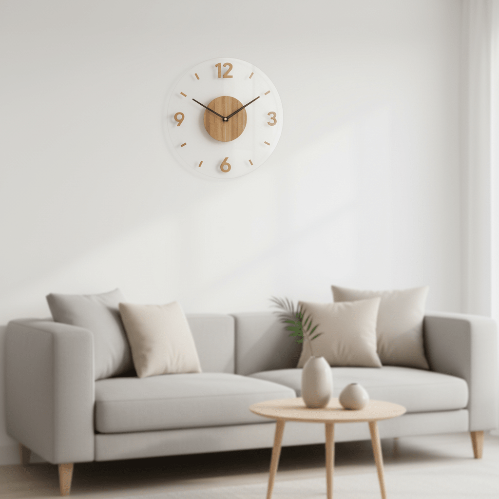 NORDIC CLOCK – Geräuschlose Wanduhr aus Holz im minimalistischen Design