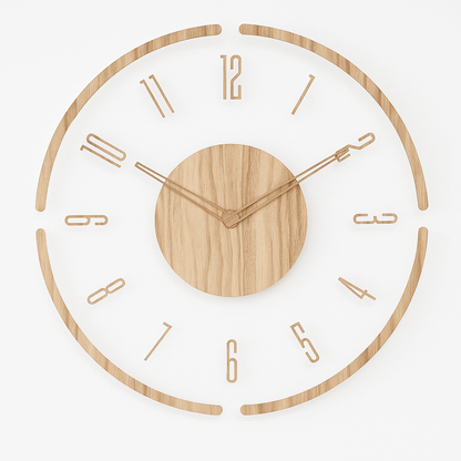 NORDIC CLOCK – Geräuschlose Wanduhr aus Holz im minimalistischen Design