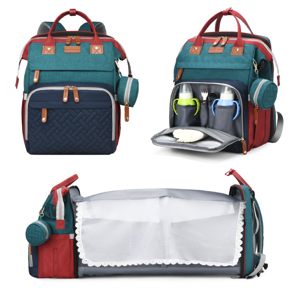 Wickelrucksack Mit Wickelstation - Japanische Eleganz