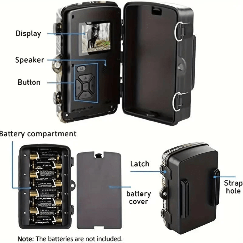 WILDWATCH – 12 MP Nachtsicht-Wildkamera mit 1080P HD Video