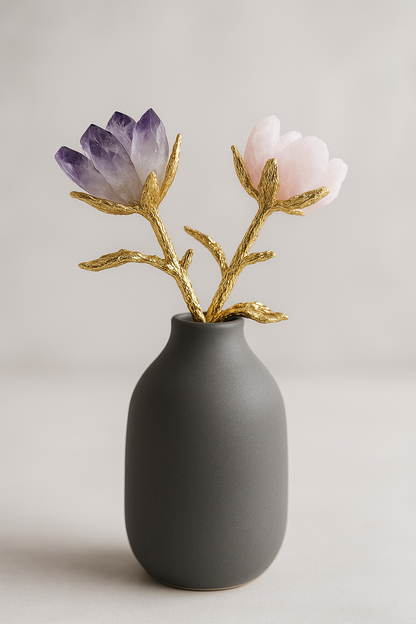 Zenaura Rose - Handgefertigte Kristallrose als Blickfang