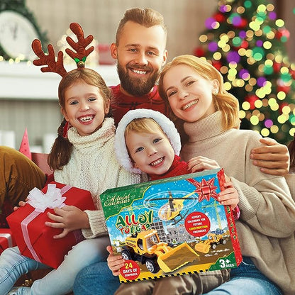 Roadnivo – Baufahrzeug-Adventskalender mit Miniaturfahrzeugen und Verkehrsschildern