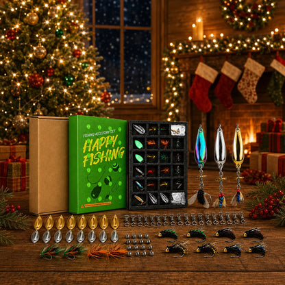 Tacklevia – Adventskalender für Angler mit verschiedenen Angelutensilien