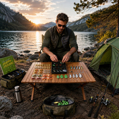 Tacklevia – Adventskalender für Angler mit verschiedenen Angelutensilien