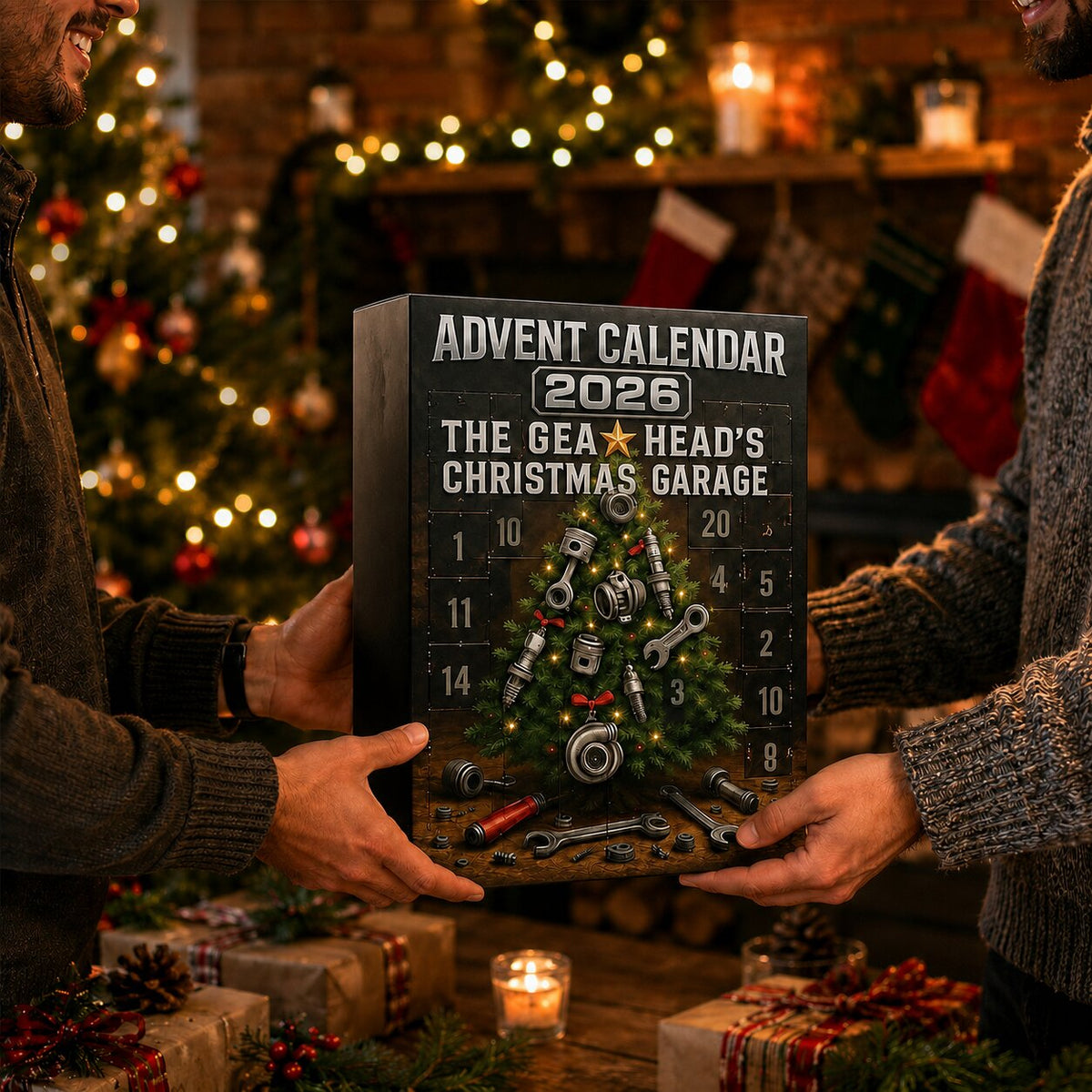 Motovexa – Adventskalender mit 24 Automobil-Miniaturen und Werkstattmotiven