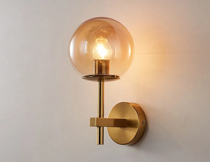 LumiNord – LED-Wandleuchte im nordischen Modern-Stil mit Glaskugel