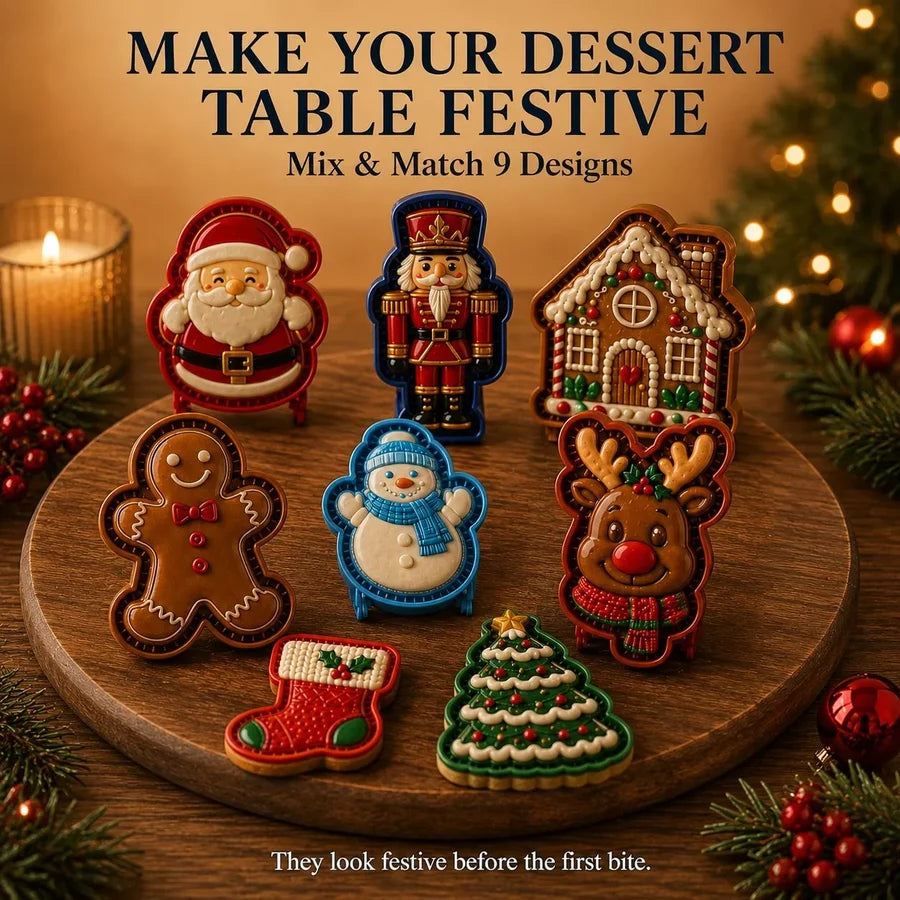 Moldcraft – Wiederverwendbare Mini-Kuchenform mit klassischen Weihnachtsmotiven