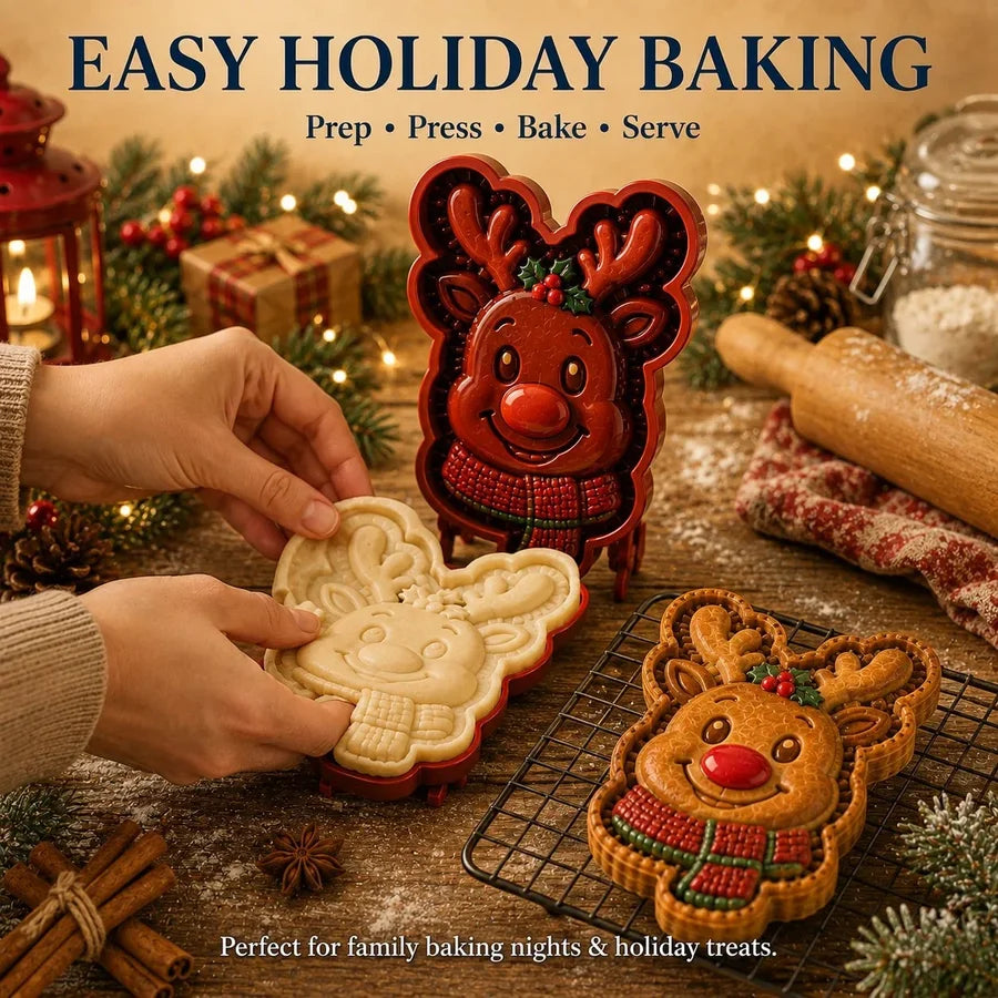 Moldcraft – Wiederverwendbare Mini-Kuchenform mit klassischen Weihnachtsmotiven