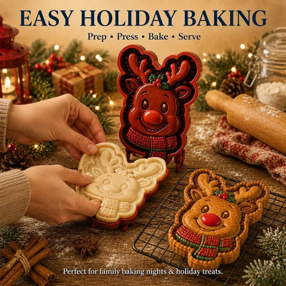 Moldcraft – Wiederverwendbare Mini-Kuchenform mit klassischen Weihnachtsmotiven