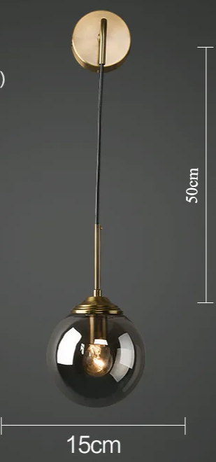 LumoNord LED-Glaskugel-Wandleuchte