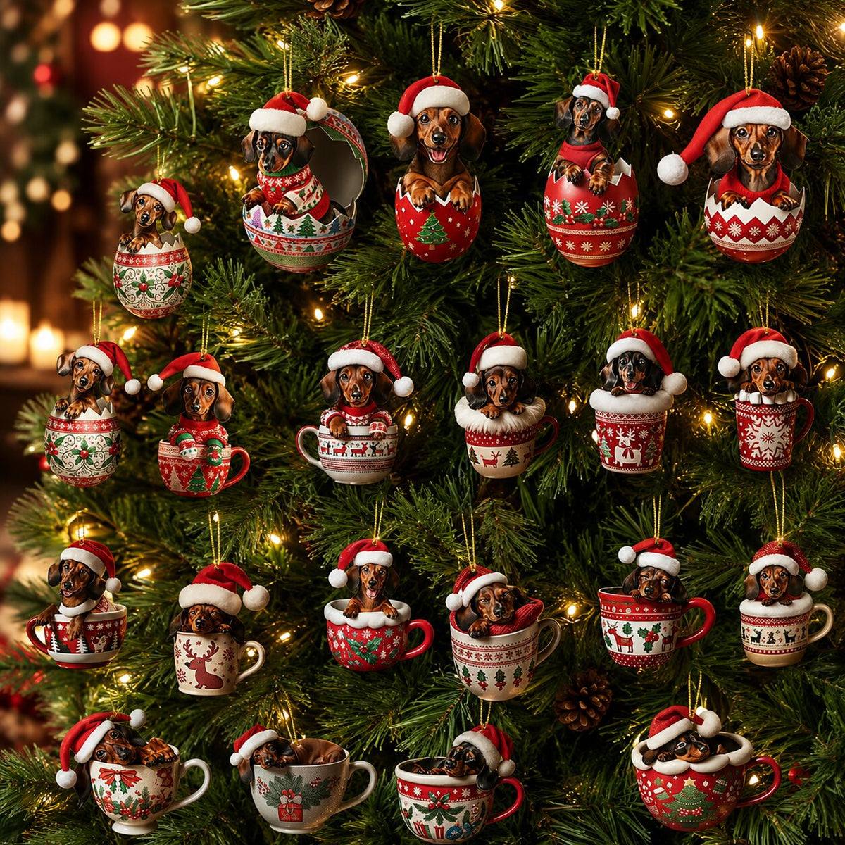 Doxivanta – Adventskalender mit 24 Dackelmotiven hinter Türchen