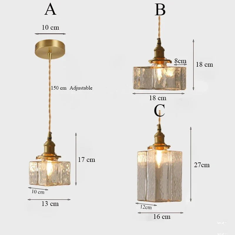 Fatima – Moderne Retro-Glas-Hängelampe