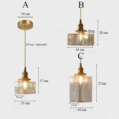 Fatima – Moderne Retro-Glas-Hängelampe