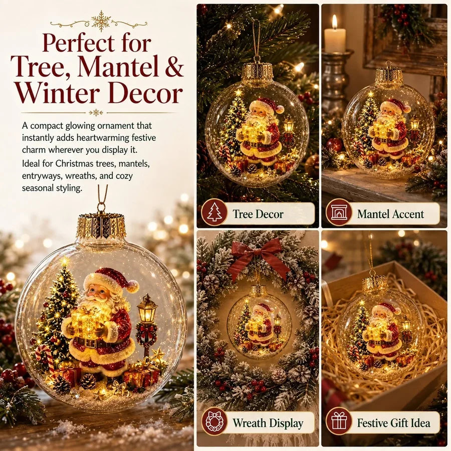 Snowview – Beleuchteter Weihnachtsschmuck mit festlicher Miniatur-Szene