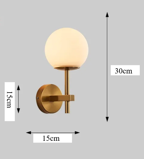 LumiNord – LED-Wandleuchte im nordischen Modern-Stil mit Glaskugel