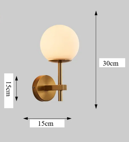 LumiNord – LED-Wandleuchte im nordischen Modern-Stil mit Glaskugel